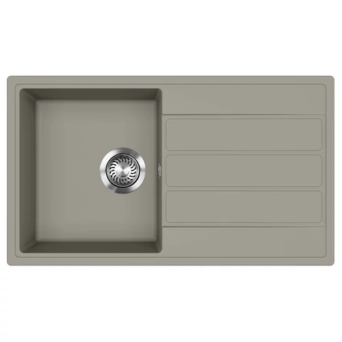 EVIDO Easy 45S gránit mosogató, 760 x 440 mm, platina