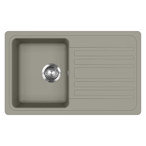 EVIDO Home 45S gránit mosogató, 765 x 460mm, platina