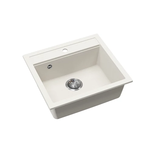 EVIDO QUADRO 6 gránit mosogató, 562 x 510 mm, fehér