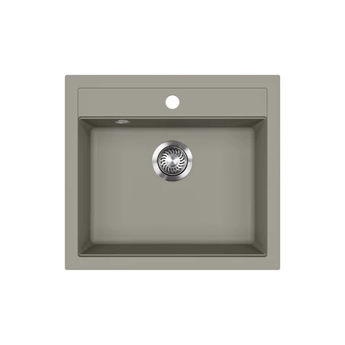 EVIDO Quadro 6 gránit mosogató, 562 x 510 mm, platina