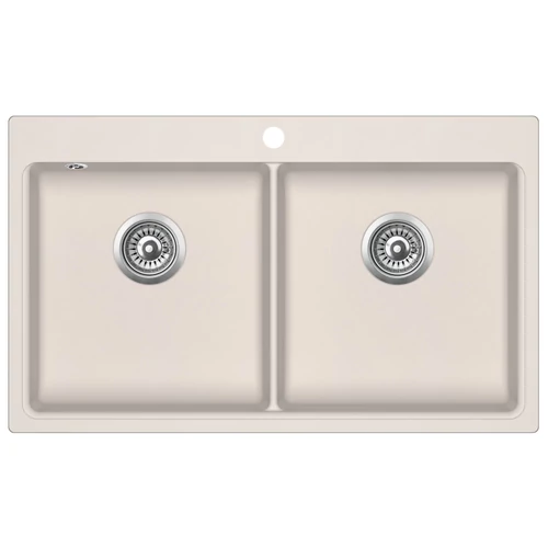 EVIDO Quadro 9 gránit mosogató, 860 x 510 mm, bézs