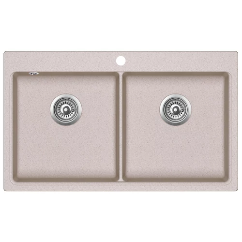 EVIDO Quadro 9 gránit mosogató, 860 x 510 mm, homok