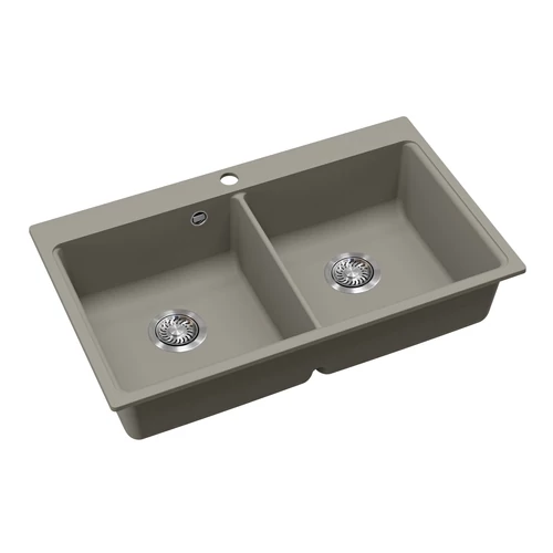 EVIDO Quadro 9 gránit mosogató, 860 x 510 mm, platina