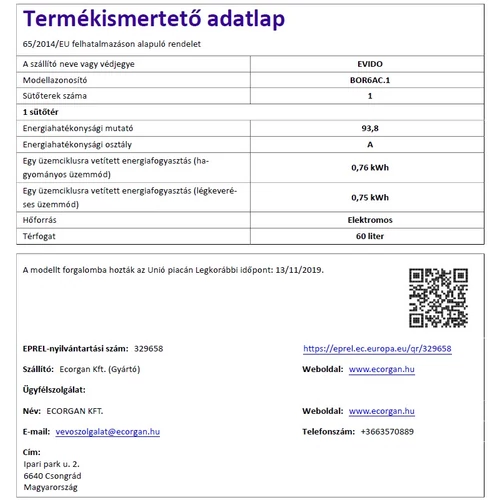EVIDO RUSTIC-O 6AC multifunkciós sütő,analóg,bézs/bronz