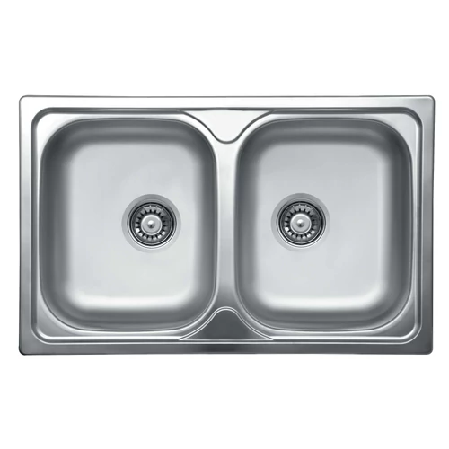 EVIDO Typon 8 Compact rozsdamentes mosogató, kétmedencés, natúr