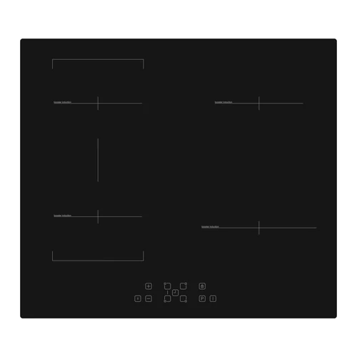 EVIDO VETRO 60BB indukciós főzőlap, 60 cm, multizone, fekete