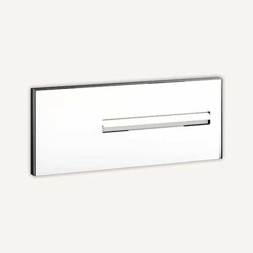 Falmec AIR WALL 150 cm fali panel modul, fehér üveg fekete kerettel, jobbos (motor nélkül)