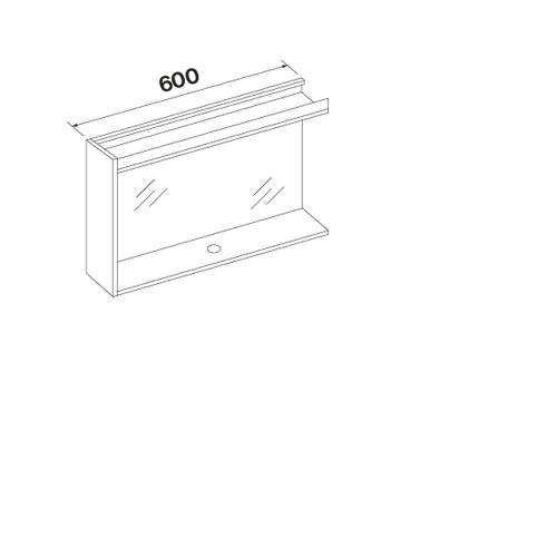 Falmec BROOKLYN 60 cm oldalmodul, fekete, csap kivágással