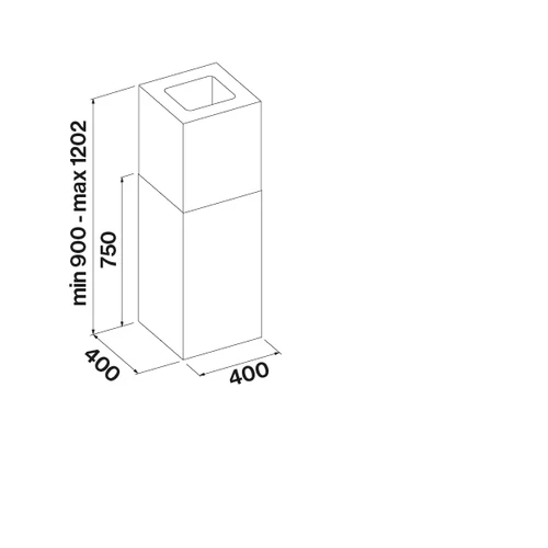 FALMEC MIRA PLUS sziget páraelszívó, 40 cm, inox