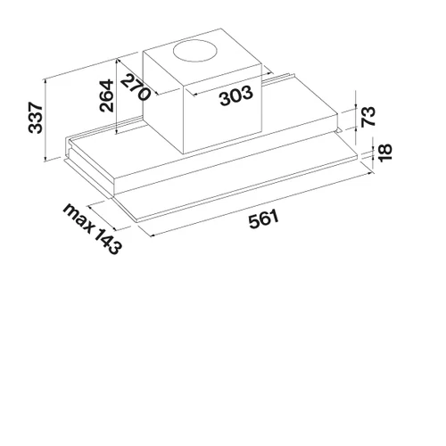 FALMEC MOVE beépíthető páraelszívó, 60 cm, fehér