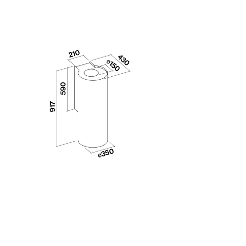 FALMEC POLAR EVO fali páraelszívó, 35 cm, antik réz