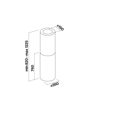 FALMEC POLAR EVO sziget páraelszívó, 35 cm, arany