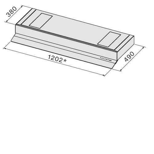 FALMEC SHELF páraelszívó, 120 cm, burkolható előlappal, keringetéses változat