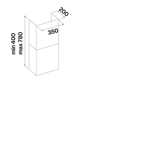 FALMEC VERSO fali páraelszívó, 85 cm, fehér üveg