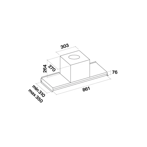 FALMEC VIRGOLA EVOLUTION beépíthető páraelszívó, 90 cm, fekete