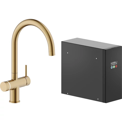 NOBILI SORGENTE FRIZZA & BOLLE csaptelep, ambra PVD, ALL-IN-ONE rendszerrel