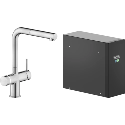 NOBILI SORGENTE FRIZZA csaptelep, inox, kihúzható fejjel, hűtő és szódakészítő rendszerrel