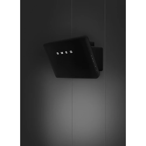 SMEG 50-ES ÉVEK RETRO design vertikális fali páraelszívó, 75 cm, matt fekete