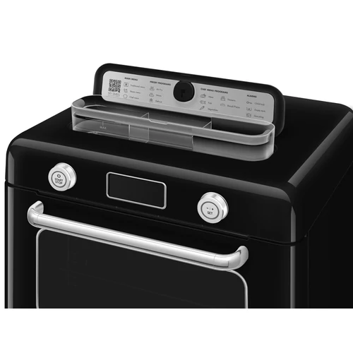 SMEG ASZTALI KOMBINÁLT SÜTŐ, GŐZFUNKCIÓVAL, retro, Galileo, fekete