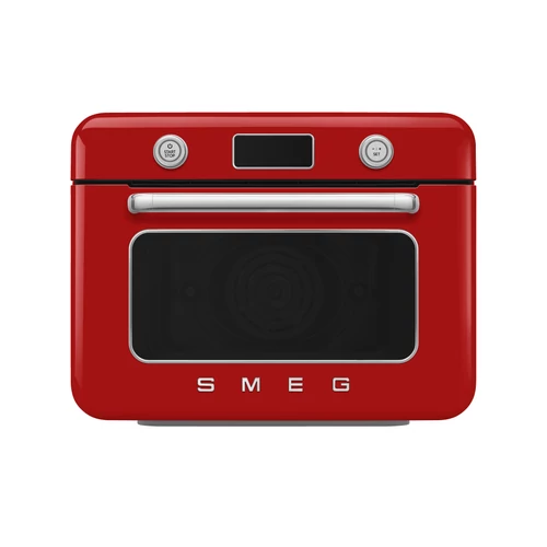 SMEG ASZTALI KOMBINÁLT SÜTŐ, GŐZFUNKCIÓVAL, retro, Galileo, piros