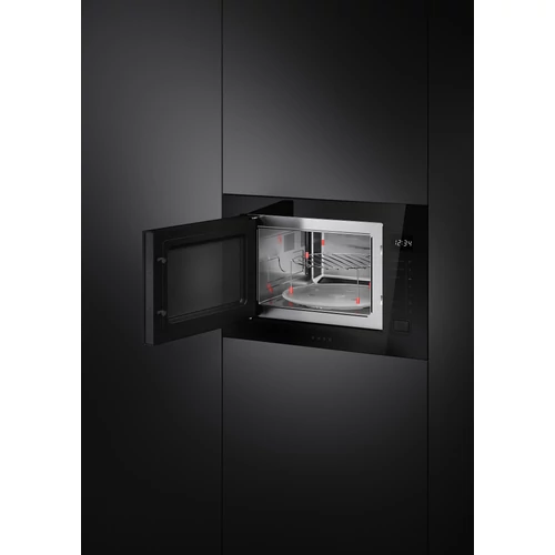 SMEG BEÉPÍTHETŐ MIKROHULLÁMÚ SÜTŐ, Musa design, 25 liter, fekete