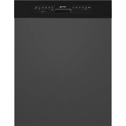 SMEG BEÉPÍTHETŐ MOSOGATÓGÉP, félintegrált, 60 cm, 13 teríték, 5 funkció, 3 hőmérséklet, fekete panel