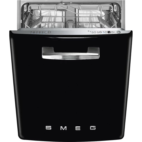 SMEG BEÉPÍTHETŐ MOSOGATÓGÉP, retro, 60 cm, 13 teríték, 10 funkció, 7 hőmérséklet, fekete front