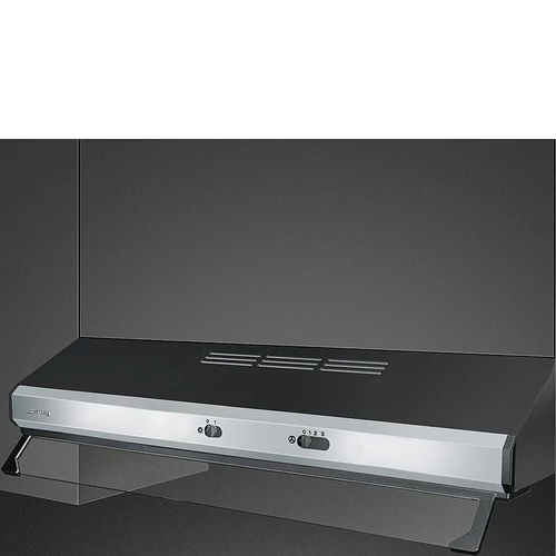 SMEG BEÉPÍTHETŐ PÁRAELSZÍVÓ, Universal design, 80 cm, kihajtható üveg front, inox