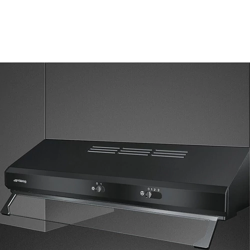 SMEG BEÉPÍTHETŐ PÁRAELSZÍVÓ, Universal design, kihajtható üveglap, 60 cm, fekete