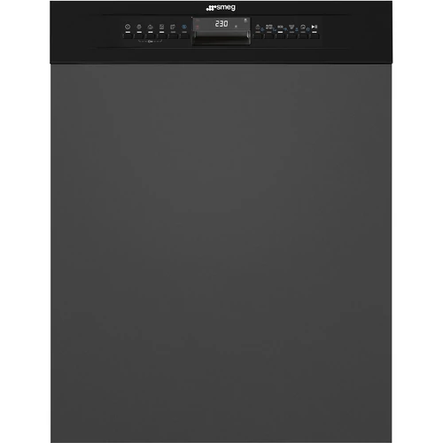 SMEG BEÉPÍTHETŐ MOSOGATÓGÉP, félintegrált, 60 cm, 13 teríték, 10+1 funkció, 7 hőmérséklet, fekete panel