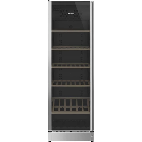 SMEG BORHŰTŐ, 60x185 cm, bal oldali pántok, fekete és inox