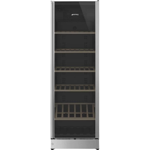 SMEG BORHŰTŐ, 60x185 cm, jobb oldali pántok, fekete és inox