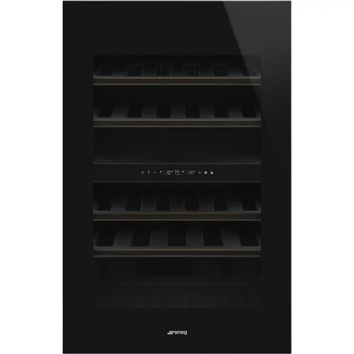 SMEG BORHŰTŐ, Linea design, 88 cm, forgatható ajtó, fekete