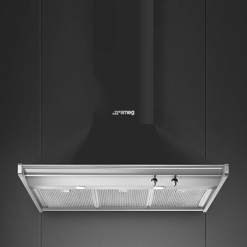 SMEG CLASSICA design kürtős fali páraelszívó, 90 cm, antracit