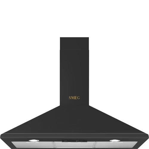 SMEG COLONIALE design kürtős fali páraelszívó, 90 cm, fekete