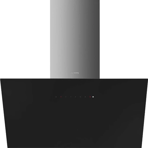 SMEG DESIGN PÁRAELSZÍVÓ, Universal design, 90 cm, fekete üveg, inox kürtő