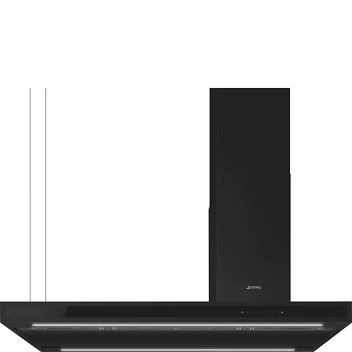 SMEG DESIGN SZIGET PÁRAELSZÍVÓ, Universal design, 120 cm, LED, matt fekete