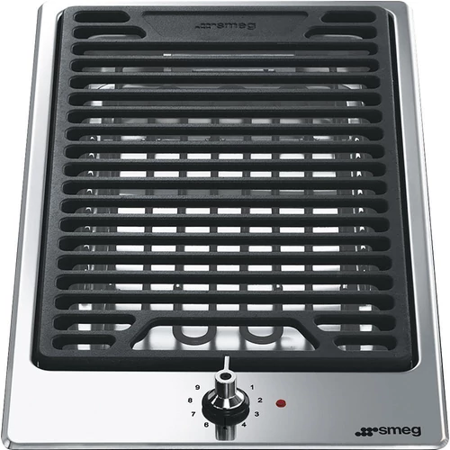 SMEG DOMINO GRILL FŐZŐLAP, Classic design, 31 cm, 1 főzőzóna, inox