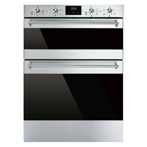 SMEG DUPLA HŐLÉGKEVERÉSES SÜTŐ, Classica design, 60x88 cm, ES LCD, pult alá építhető, inox