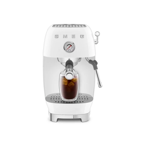 SMEG ESPRESSO KÁVÉFŐZŐ COLD BREW FUNKCIÓVAL, retro, fehér
