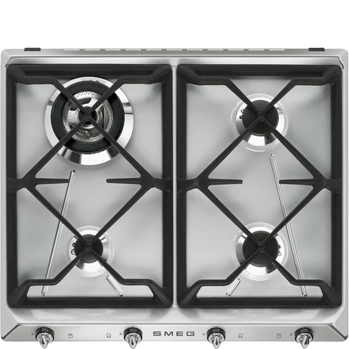 SMEG GÁZ FŐZŐLAP, Victoria design, 60 cm, 4 gázégő, inox