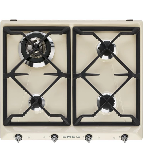 SMEG GÁZ FŐZŐLAP, Victoria design, 60 cm, 4 gázégő, bézs