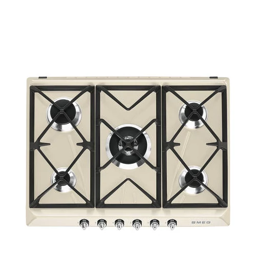 SMEG GÁZ FŐZŐLAP, Victoria design, 70 cm, 5 gázégő, bézs