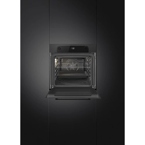 SMEG HŐLÉGKEVERÉSES SÜTŐ, Musa design, 60 cm, 10 funkció, fekete, Schuko