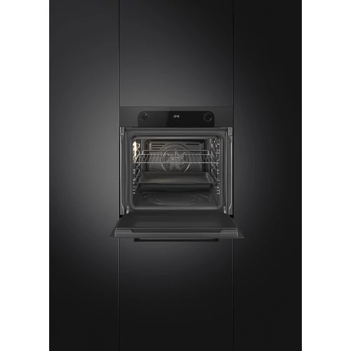 SMEG HŐLÉGKEVERÉSES SÜTŐ, Musa design, 60 cm, 8 funkció, fekete