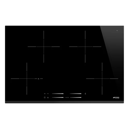SMEG INDUKCIÓS FŐZŐLAP,78cm,munkalapszintű,4 booster,slider,14 fokozat,keret nélküli lekerekített élű üveg