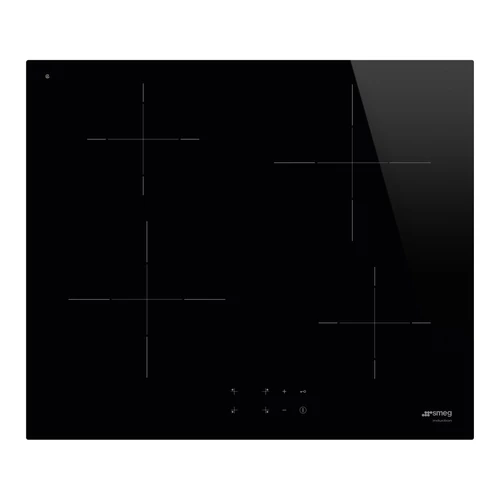 SMEG INDUKCIÓS FŐZŐLAP, Universal design, 60 cm, 4 főzőzóna, fekete üveg 
