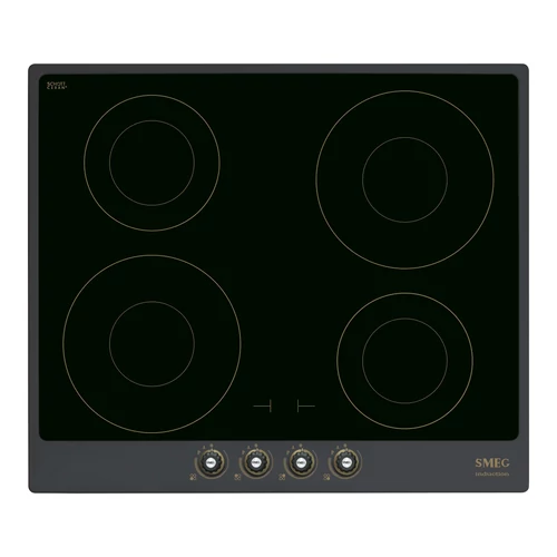 SMEG INDUKCIÓS FŐZŐLAP, Cortina design, 60 cm, 4 főzőzóna, antracit