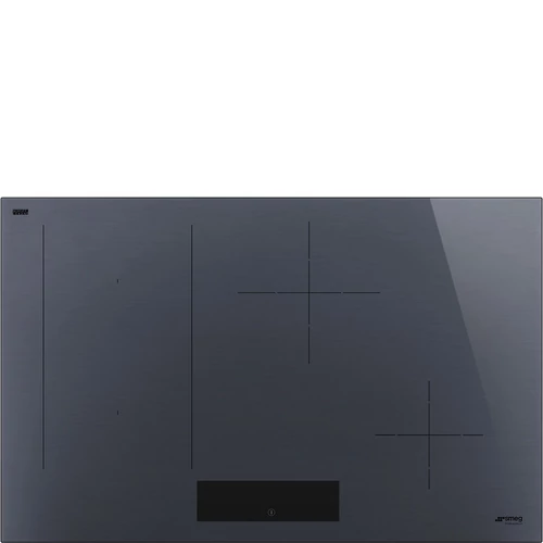 SMEG INDUKCIÓS FŐZŐLAP, Linea design, 80 cm, 4 főzőzóna, 1 MultiZone híd zóna, neptune szürke üveg