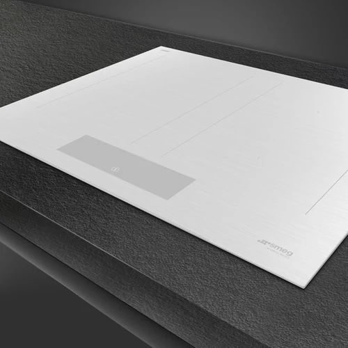 SMEG INDUKCIÓS FŐZŐLAP, Universal design, 60 cm, 4 főzőzóna, 2 MultiZone híd zóna, matt fehér üveg